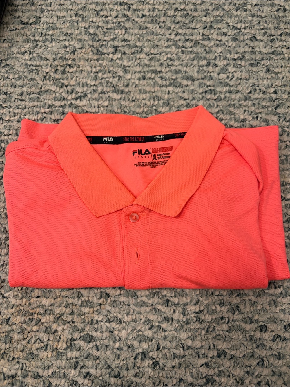 Fila Men’s Coral-Orange Polo Shirt